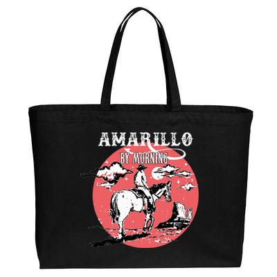 Amarillo By Morning Country Music Western Cotton Canvas Jumbo Tote