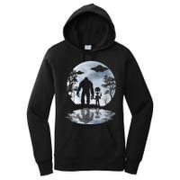 Alien Bigfoot Moon Sasquatch UFO Extraterrestrial Men Women Women's Pullover Hoodie