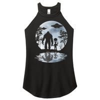 Alien Bigfoot Moon Sasquatch UFO Extraterrestrial Men Women Women's Perfect Tri Rocker Tank