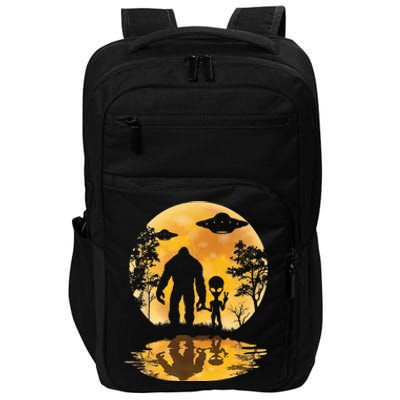 Alien Bigfoot Moon Sasquatch UFO Extraterrestria Impact Tech Backpack