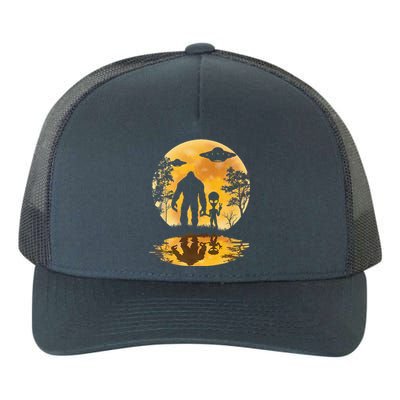 Alien Bigfoot Moon Sasquatch UFO Extraterrestria Yupoong Adult 5-Panel Trucker Hat