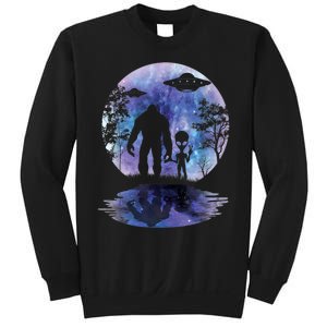 Alien Bigfoot Moon Sasquatch UFO Extraterrestrial Men Women Sweatshirt