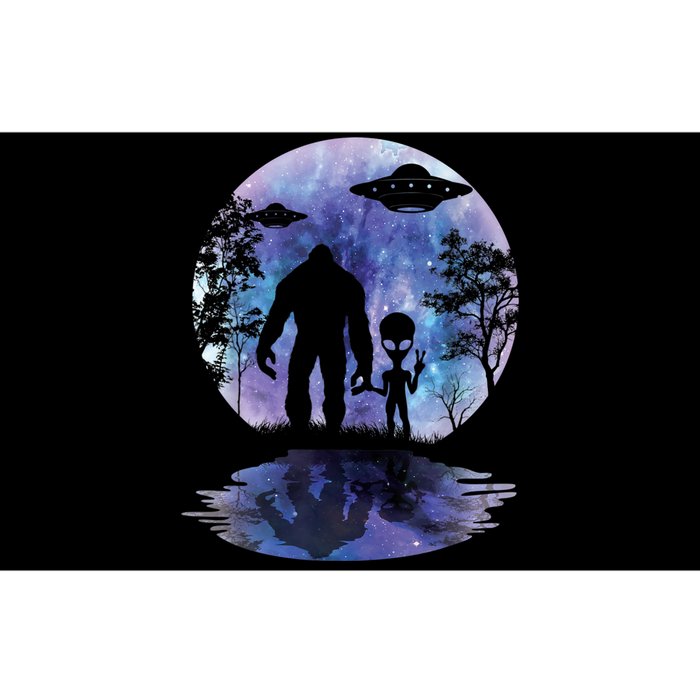 Alien Bigfoot Moon Sasquatch UFO Extraterrestrial Men Women Bumper Sticker