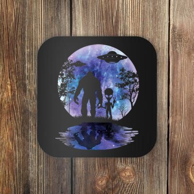 Alien Bigfoot Moon Sasquatch UFO Extraterrestrial Men Women Coaster