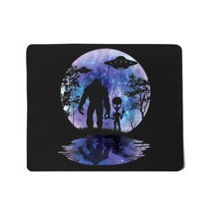 Alien Bigfoot Moon Sasquatch UFO Extraterrestrial Men Women Mousepad