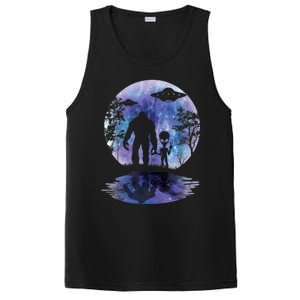 Alien Bigfoot Moon Sasquatch UFO Extraterrestrial Men Women PosiCharge Competitor Tank