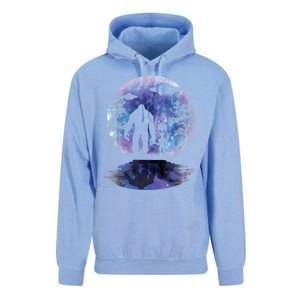 Alien Bigfoot Moon Sasquatch UFO Extraterrestrial Men Women Unisex Surf Hoodie