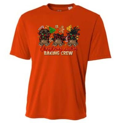 Afro Black Messy Bun Christmas Cookie Baking Crew Gift Cooling Performance Crew T-Shirt