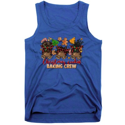 Afro Black Messy Bun Christmas Cookie Baking Crew Gift Tank Top