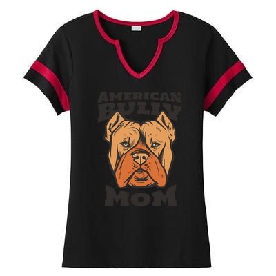 American Bully Mom Ladies Halftime Notch Neck Tee