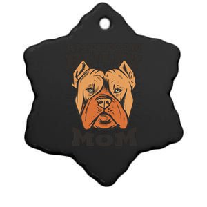 American Bully Mom Ceramic Star Ornament