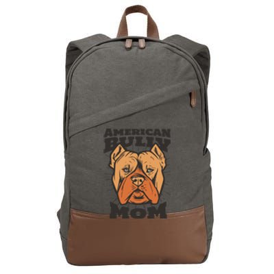 American Bully Mom Cotton Canvas Backpack