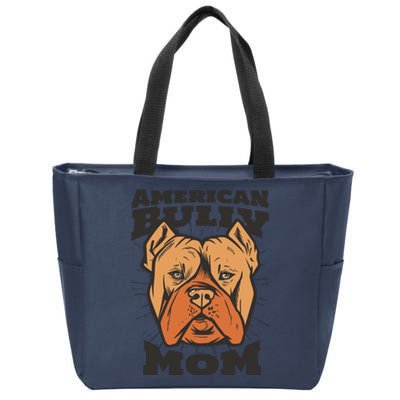 American Bully Mom Zip Tote Bag