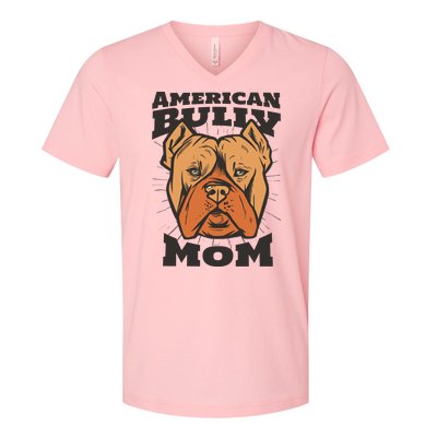 American Bully Mom V-Neck T-Shirt