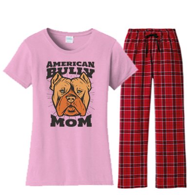 American Bully Mom Women's Flannel Pajama Set