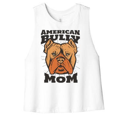 American Bully Mom Women's Racerback Cropped Tank