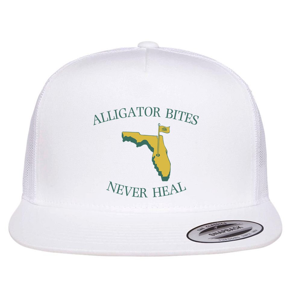 Alligator Bites Never Heal Florida Flat Bill Trucker Hat