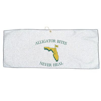 Alligator Bites Never Heal Florida Large Microfiber Waffle Golf Towel