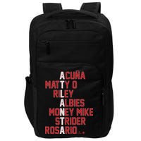 Atlanta Baseball Names Acuna Matty O Riley Albies Money Mike Strider Rosario Shi Impact Tech Backpack