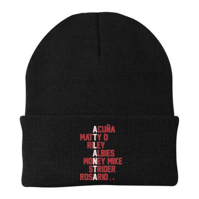 Atlanta Baseball Names Acuna Matty O Riley Albies Money Mike Strider Rosario Shi Beanie
