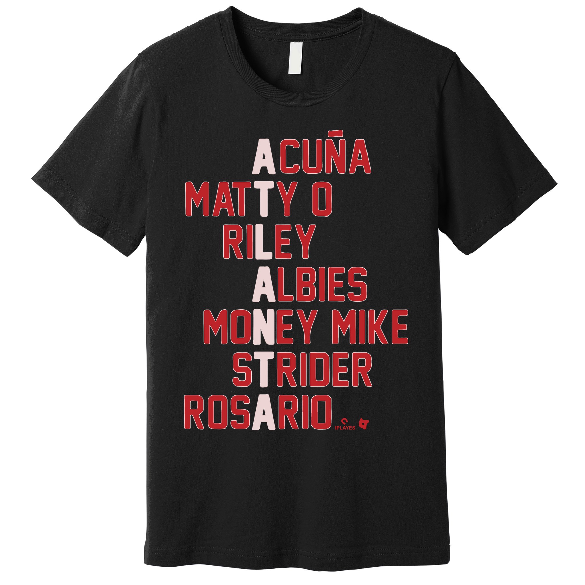 Atlanta Baseball Names Acuna Matty O Riley Albies Money Mike Strider Rosario Shi Premium T-Shirt