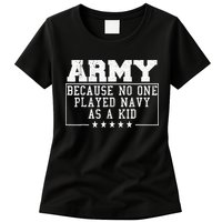 Army Because No One Played Navy As A Kid Funny Army Says Womens T-Shirt