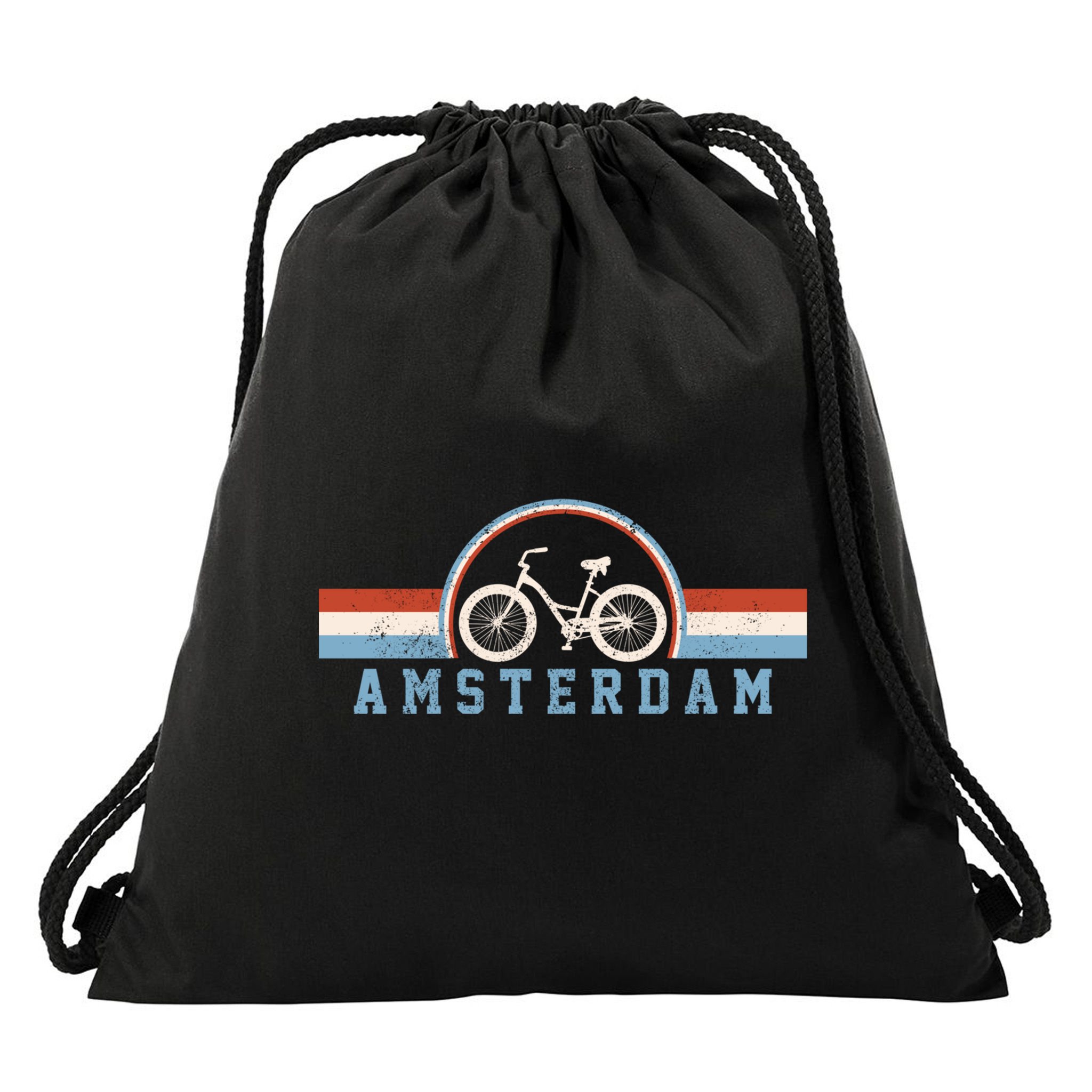 Amsterdam Bicycle Netherlands Holland Dutch Bike Vintage Gift Drawstring Bag