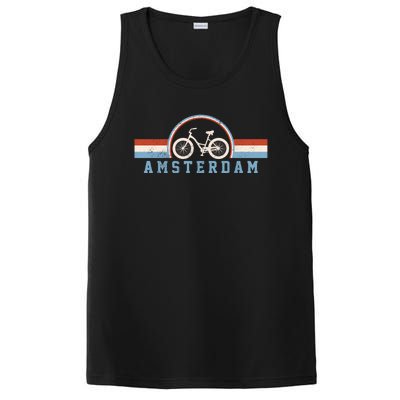 Amsterdam Bicycle Netherlands Holland Dutch Bike Vintage Gift PosiCharge Competitor Tank