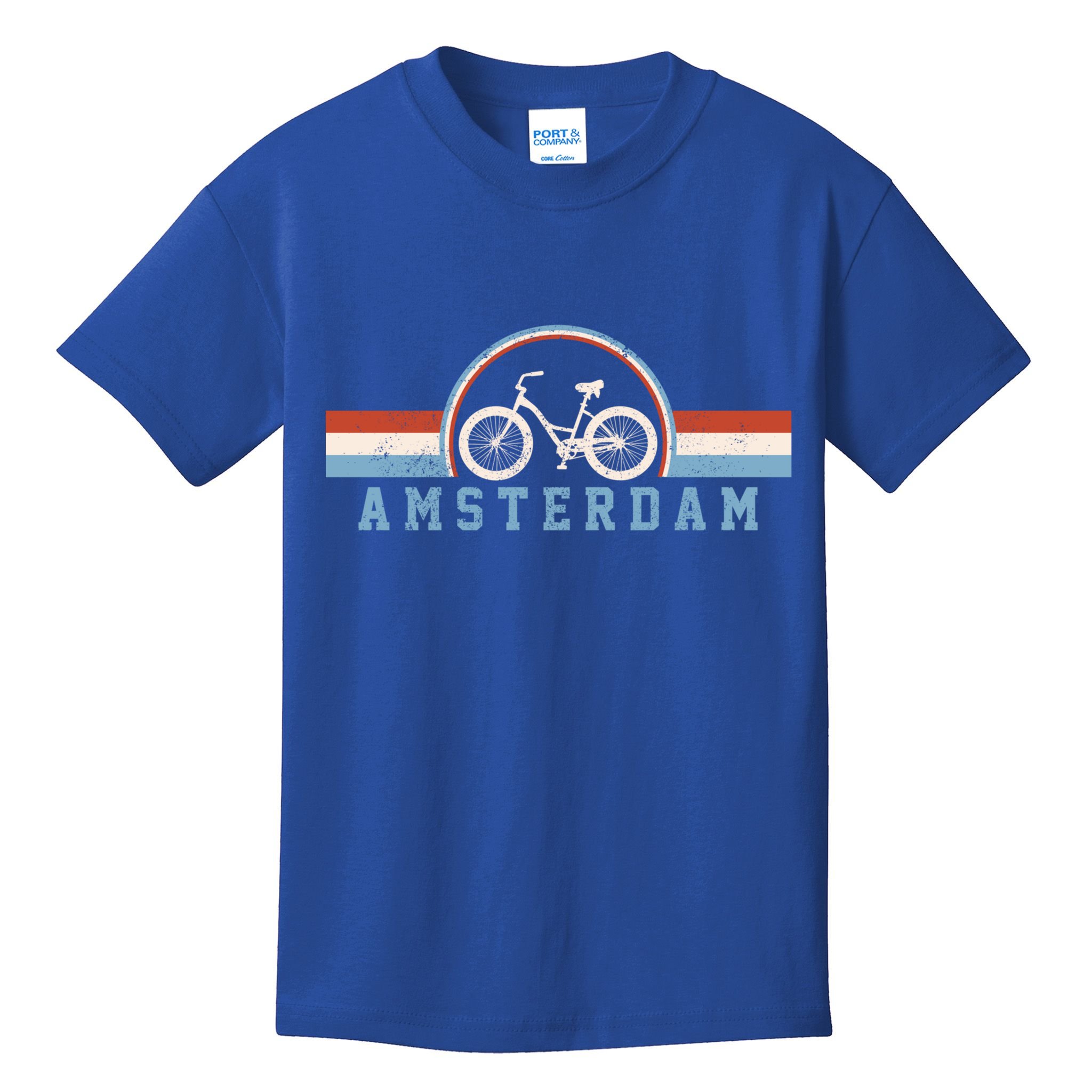 Amsterdam Bicycle Netherlands Holland Dutch Bike Vintage Gift Kids T-Shirt
