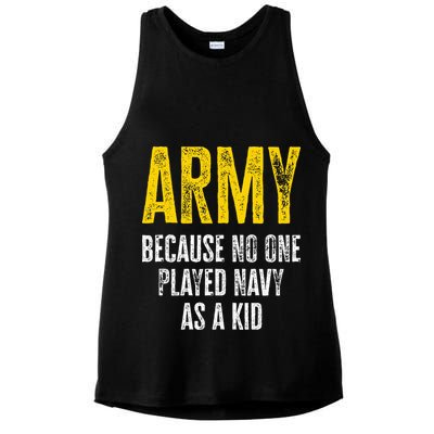 Army Because No One Played Ladies PosiCharge Tri-Blend Wicking Tank