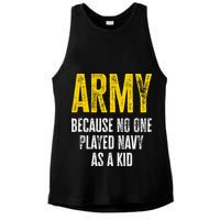 Army Because No One Played Ladies PosiCharge Tri-Blend Wicking Tank