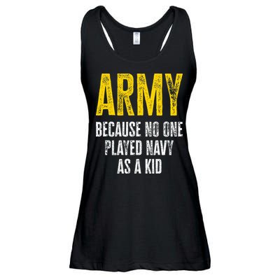 Army Because No One Played Ladies Essential Flowy Tank