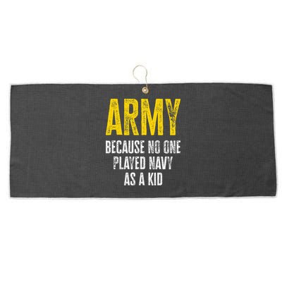 Army Because No One Played Large Microfiber Waffle Golf Towel