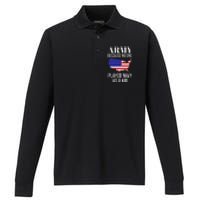 Army Because No One Played As A Funny Army Says Performance Long Sleeve Polo