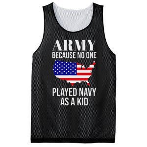 Army Because No One Played As A Funny Army Says Mesh Reversible Basketball Jersey Tank