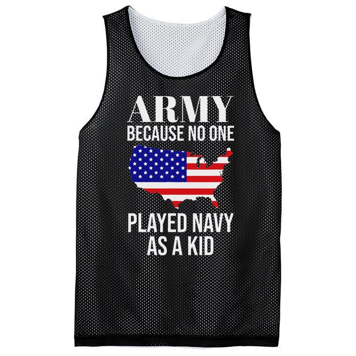 Army Because No One Played As A Funny Army Says Mesh Reversible Basketball Jersey Tank