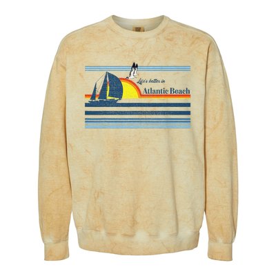 Atlantic Beach Nc North Carolina Gift Beach Colorblast Crewneck Sweatshirt