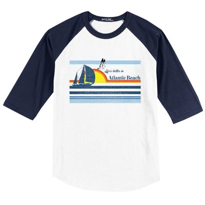 Atlantic Beach Nc North Carolina Gift Beach Baseball Sleeve Shirt