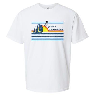 Atlantic Beach Nc North Carolina Gift Beach Sueded Cloud Jersey T-Shirt