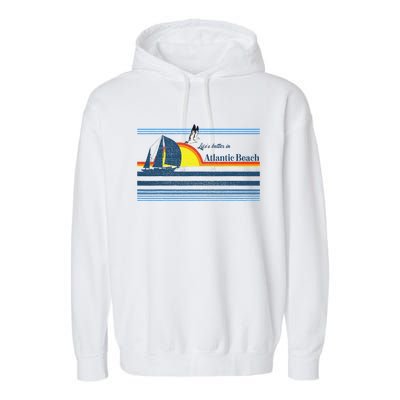 Atlantic Beach Nc North Carolina Gift Beach Garment-Dyed Fleece Hoodie