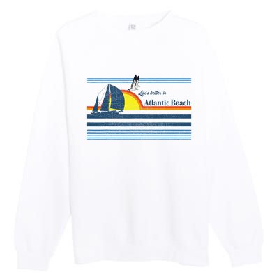 Atlantic Beach Nc North Carolina Gift Beach Premium Crewneck Sweatshirt