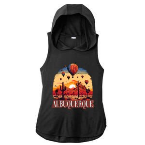 Albuquerque Balloon New Mexico Hot Air Balloon Ladies PosiCharge Tri-Blend Wicking Draft Hoodie Tank