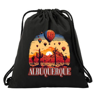 Albuquerque Balloon New Mexico Hot Air Balloon Drawstring Bag