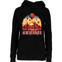 Albuquerque Balloon New Mexico Hot Air Balloon Womens Funnel Neck Pullover Hood