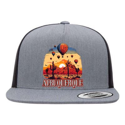 Albuquerque Balloon New Mexico Hot Air Balloon Flat Bill Trucker Hat