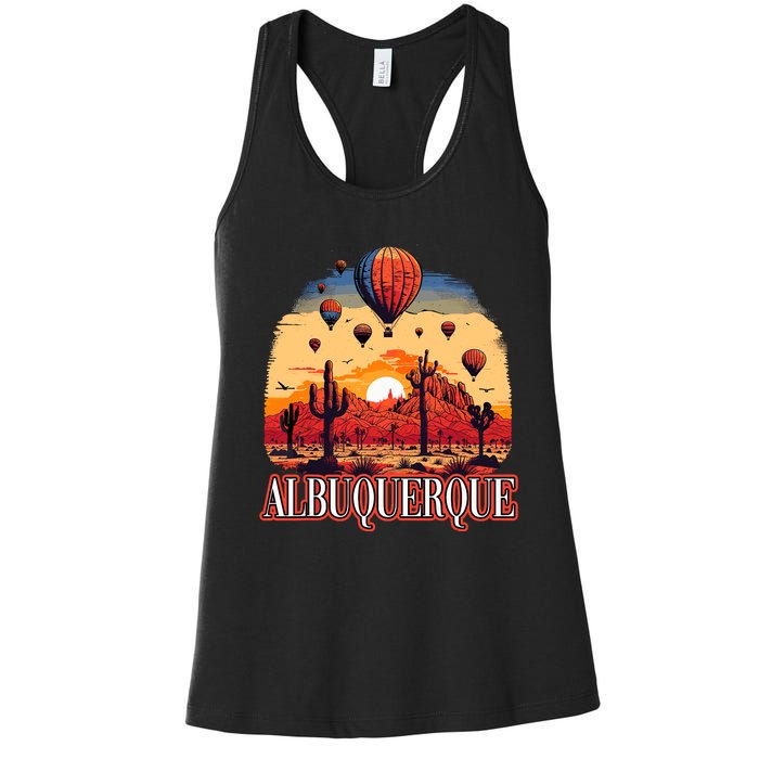 Albuquerque Balloon New Mexico Hot Air Balloon Women's Racerback Tank