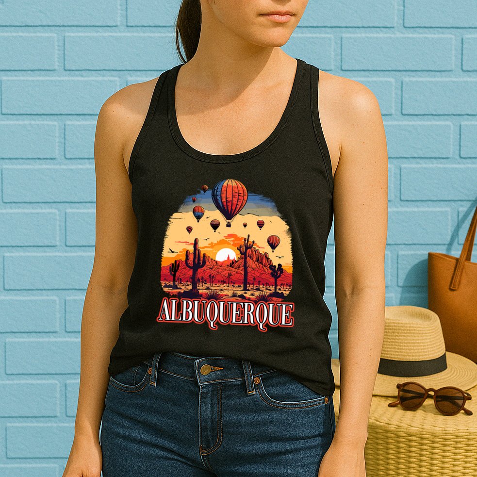 Albuquerque Balloon New Mexico Hot Air Balloon Womens Tank Top
