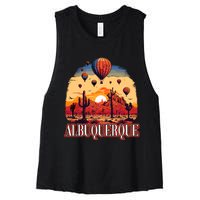 Albuquerque Balloon New Mexico Hot Air Balloon Women's Racerback Cropped Tank