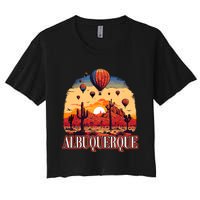 Albuquerque Balloon New Mexico Hot Air Balloon Women's Crop Top Tee