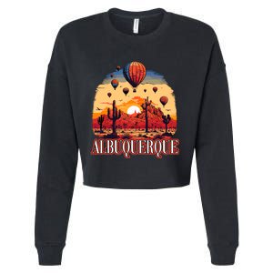 Albuquerque Balloon New Mexico Hot Air Balloon Cropped Pullover Crew